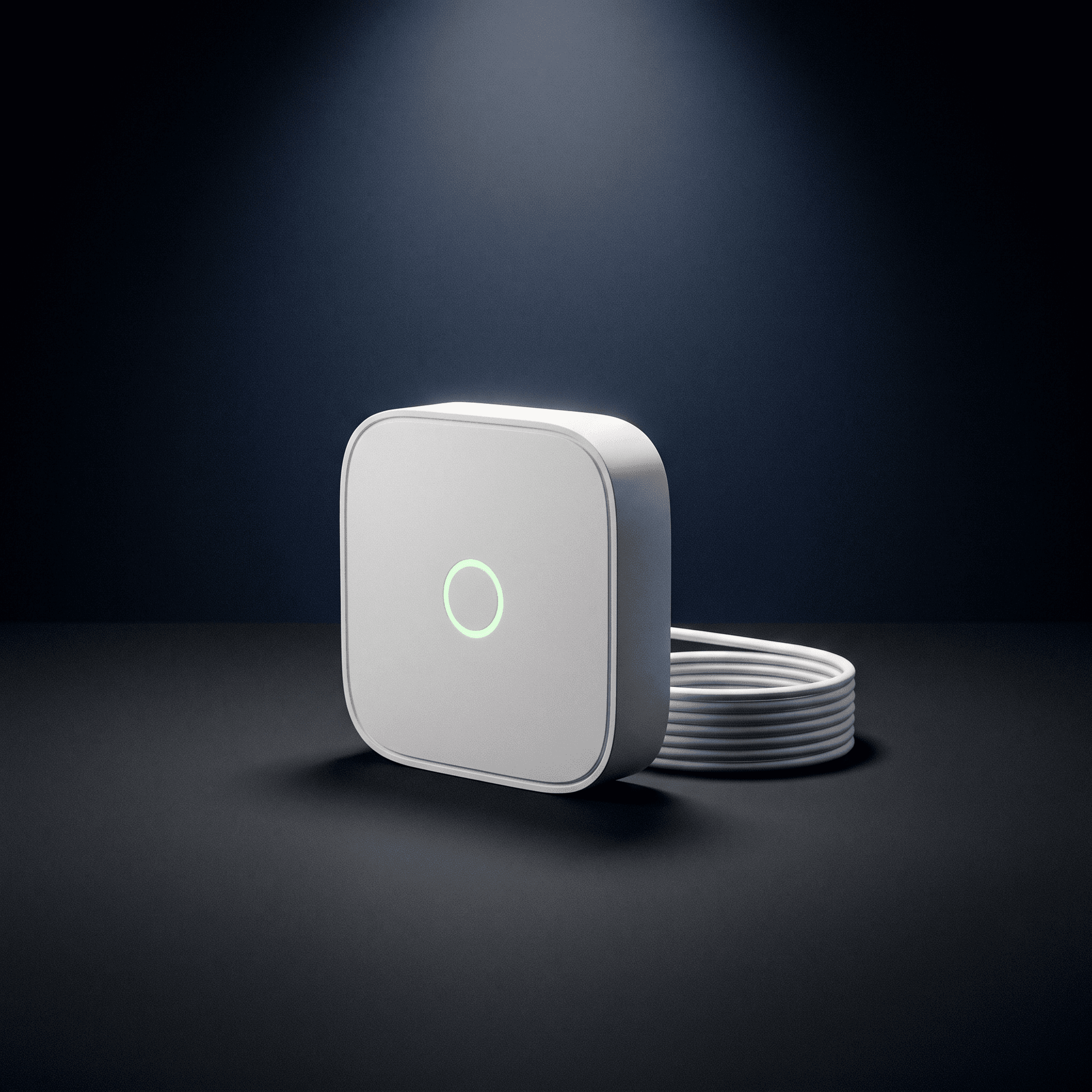Cellular gateway hub with a soft green status ring