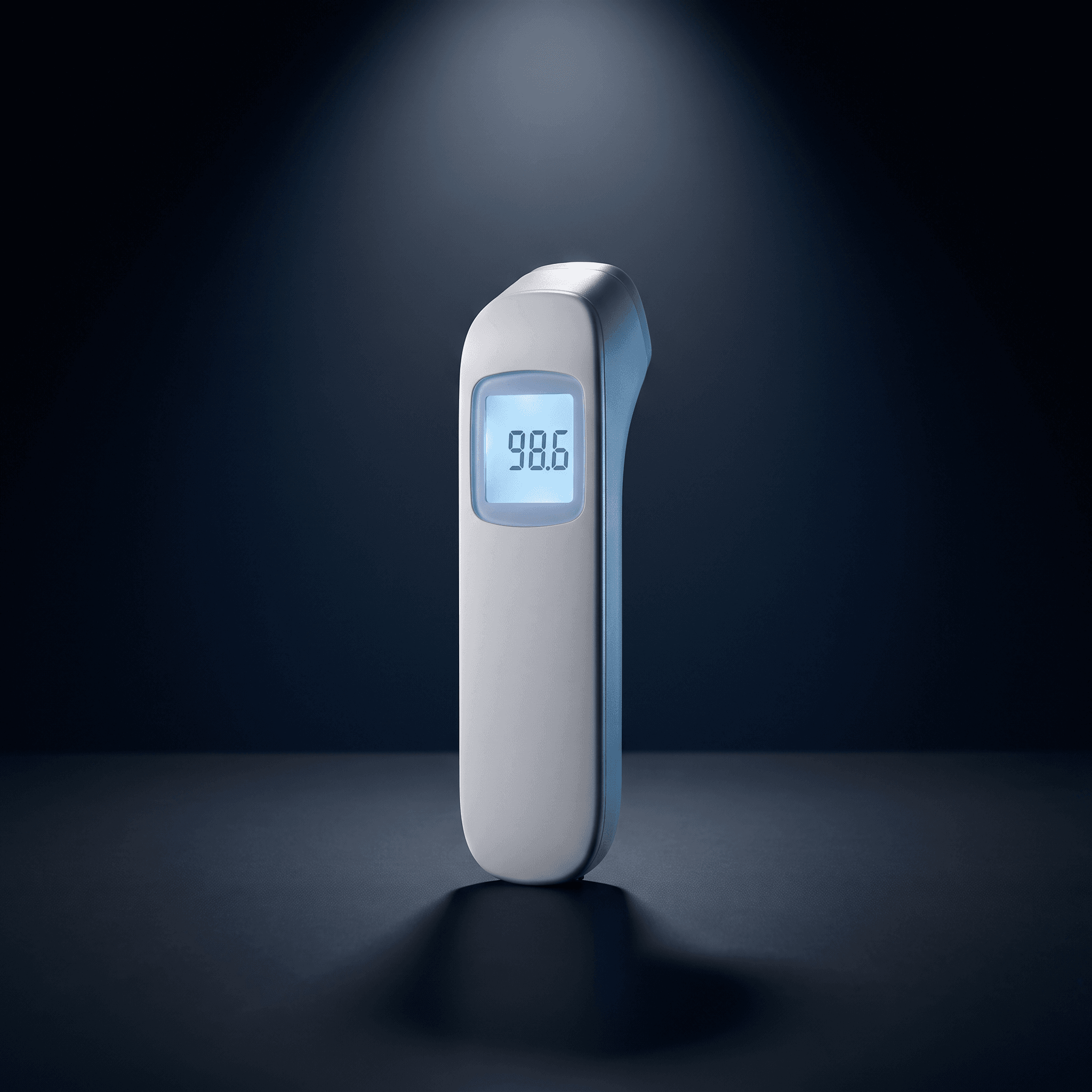 Forehead infrared thermometer reading 98.6