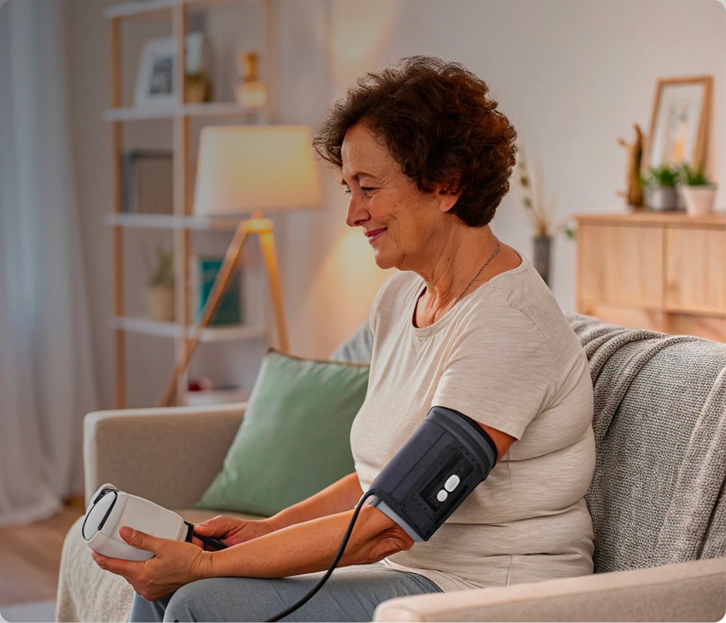 Resident receiving care in a senior living community